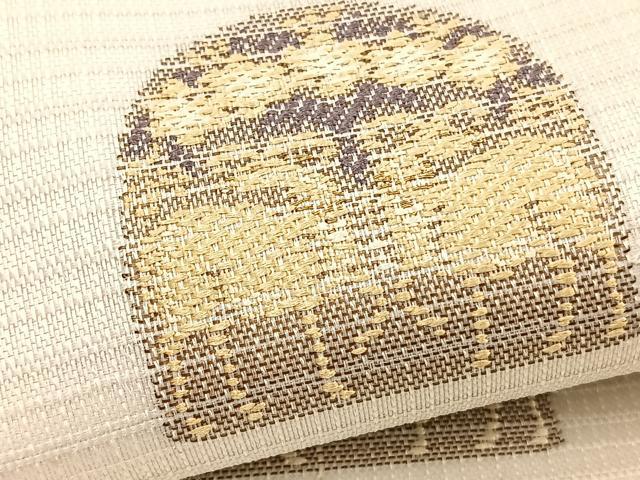 平和屋着物＊夏物　六通柄袋帯　唐織　経真綿織　動物花文　正絹　逸品　未使用　BAAY4037hv