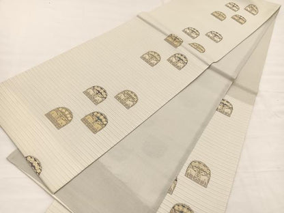 平和屋着物＊夏物　六通柄袋帯　唐織　経真綿織　動物花文　正絹　逸品　未使用　BAAY4037hv