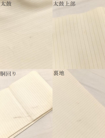 平和屋着物＊夏物　絽塩瀬　九寸名古屋帯　辻が花　正絹　逸品　BAAY4041hv