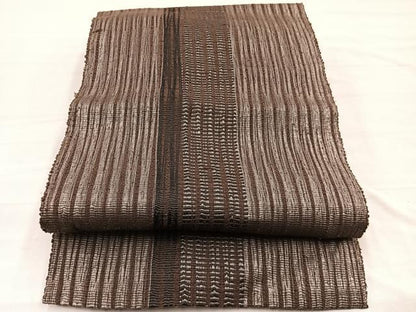 平和屋着物＊夏物　八寸名古屋帯　間道　正絹　逸品　BAAY4053hv
