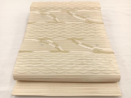 平和屋着物＊夏物　八寸名古屋帯　絽綴れ　抽象文様　金銀糸　正絹　逸品　BAAY4054hv