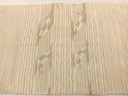 平和屋着物＊夏物　八寸名古屋帯　絽綴れ　抽象文様　金銀糸　正絹　逸品　BAAY4054hv