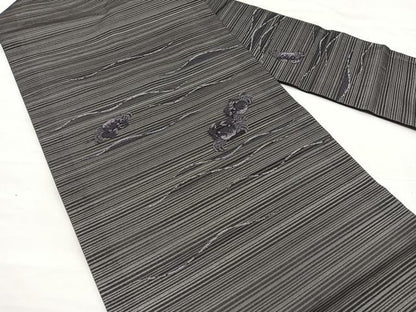 平和屋着物＊夏物　九寸名古屋帯　蟹　正絹　逸品　BAAY4055hv