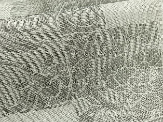 平和屋着物＊夏物　西陣　川島織物謹製　九寸名古屋帯　花唐草文　正絹　逸品　BAAY4056hv