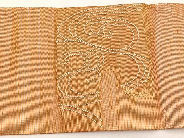 平和屋着物＊夏物　中国三大刺繍　相良刺繍　九寸名古屋帯　流水文　正絹　逸品　BAAY4060hv