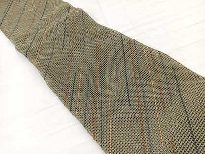 平和屋着物＊夏物　八寸名古屋帯　羅　斜線文　正絹　逸品　BAAY4062hv