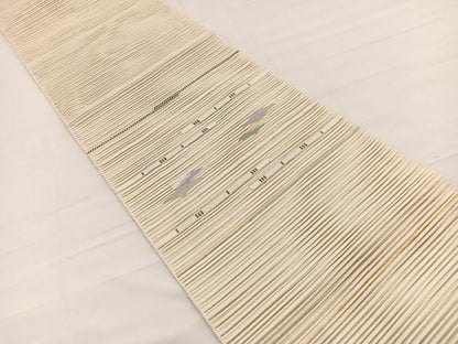平和屋着物＊夏物　八寸名古屋帯　絽綴れ　横段文　金銀糸　正絹　逸品　BAAY4068hv