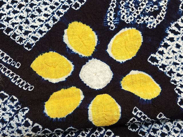 平和屋着物∴夏物　浴衣　有松鳴海絞り　流水花文　綿　逸品　BAAY4105hv