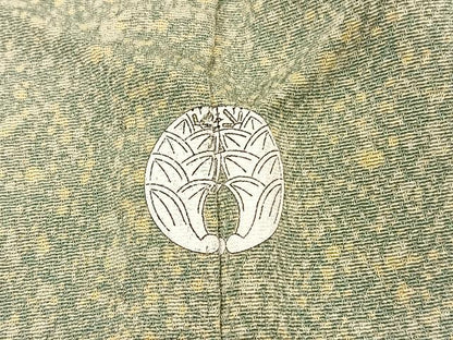 平和屋着物▽上質な小紋　単衣　作家物　霞文　正絹　逸品　BAAY4111hv