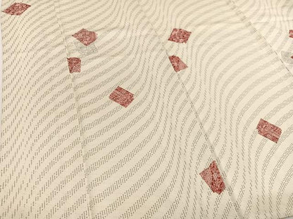 平和屋着物▽上質な小紋　単衣　破れ色紙花文　松坂屋扱い　正絹　逸品　BAAY4112hv