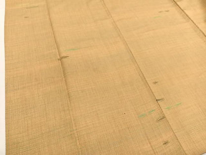 平和屋着物▽上質な紬　単衣　幾何学文様　正絹　逸品　BAAY4114hv
