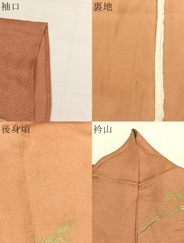 平和屋着物▽訪問着　単衣　風景文　暈し染め　金彩　正絹　逸品　BAAY4121hv