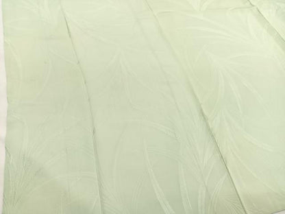平和屋着物▽上質な色無地　単衣　草葉地紋　夏虫色　正絹　逸品　BAAY4129hv