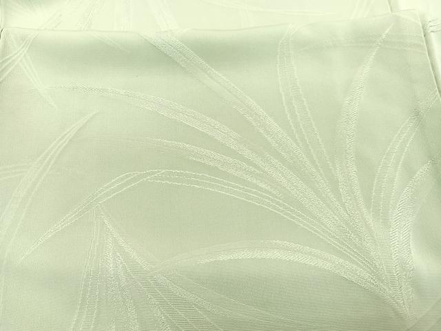 平和屋着物▽上質な色無地　単衣　草葉地紋　夏虫色　正絹　逸品　BAAY4129hv