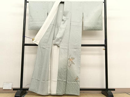 平和屋着物▽中国三大刺繍　スワトウ刺繍　総刺繍　訪問着　単衣　辻が花　暈し染め　金糸　やまと誂製　正絹　逸品　BAAY4135hv