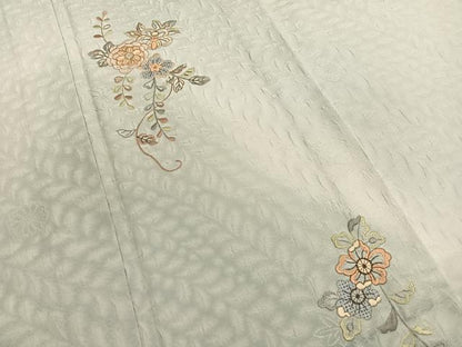 平和屋着物▽中国三大刺繍　スワトウ刺繍　総刺繍　訪問着　単衣　辻が花　暈し染め　金糸　やまと誂製　正絹　逸品　BAAY4135hv