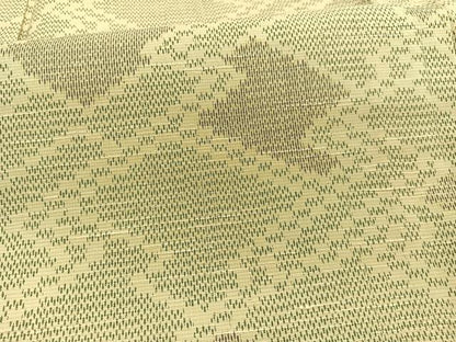 平和屋着物▽上質な紬　単衣　松皮菱　正絹　逸品　BAAY4136hv