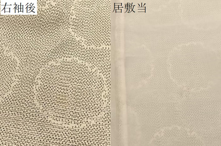 平和屋着物▽上質な紬　単衣　雪輪文　正絹　逸品　BAAY4137hv