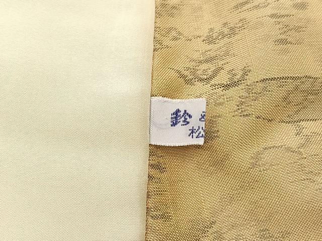 平和屋着物▽上質な紬　単衣　風景文　鈴乃屋扱い　正絹　逸品　BAAY4144hv