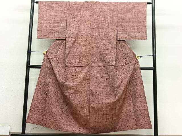 平和屋着物▽本真綿紬　単衣　霞文　証紙付き　正絹　逸品　BAAY4146hv