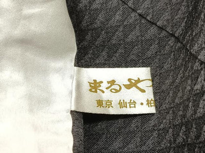 平和屋着物▽上質な小紋　単衣　幾何学文様　まるやま扱い　正絹　逸品　BAAY4150hv
