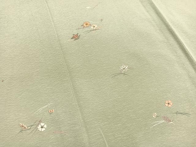 平和屋着物▽豪華色留袖　単衣　総刺繍　駒刺繍　吹き寄せ花文　金糸　正絹　逸品　BAAY4154hv