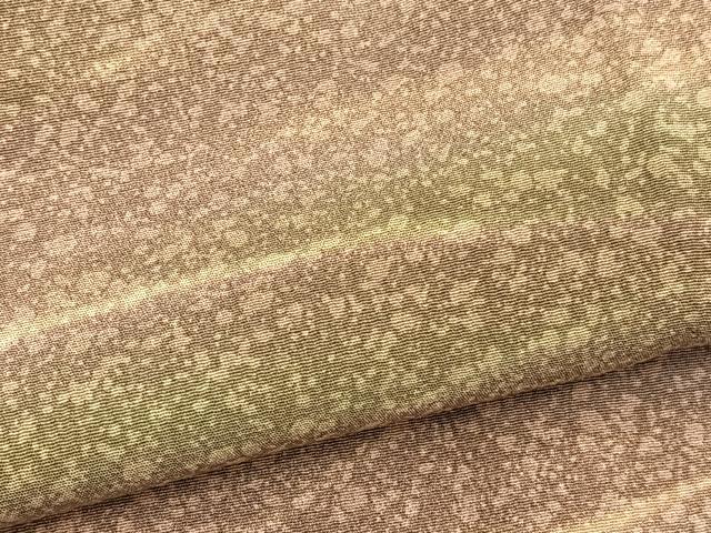 平和屋着物▽上質な小紋　単衣　芝草文　暈し染め　正絹　逸品　BAAY4159hv