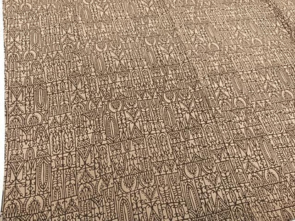 平和屋着物▽上質な小紋　単衣　型染め　装飾文様　正絹　逸品　BAAY4161hv