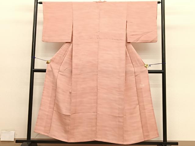平和屋着物▽上質な小紋　単衣　作家物　霞文　暈し染め　正絹　逸品　BAAY4164hv