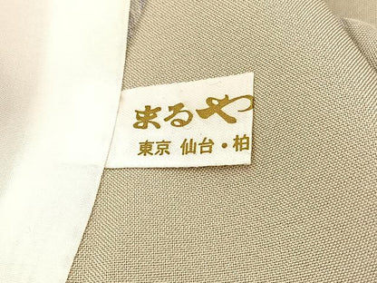 平和屋着物＊夏物　小紋　紗　流線渦巻き文様　まるやま扱い　正絹　逸品　BAAY4170hv