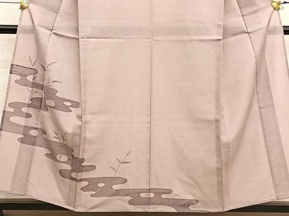 平和屋着物＊夏物　訪問着　紗紬　エ霞枝葉文　正絹　逸品　BAAY4171hv