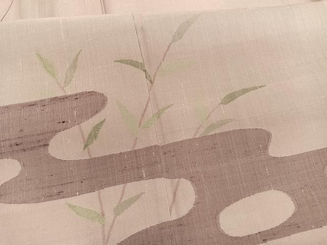 平和屋着物＊夏物　訪問着　紗紬　エ霞枝葉文　正絹　逸品　BAAY4171hv