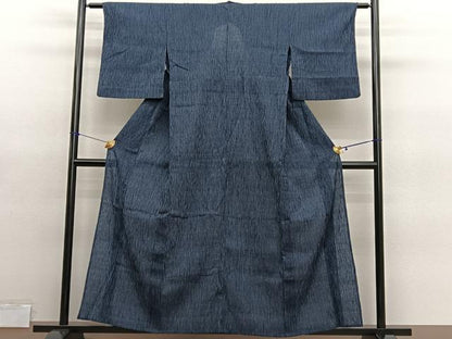 平和屋着物∴夏物　浴衣　竺仙鑑製　縞　三越扱い　綿　逸品　BAAY4172hv