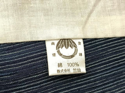 平和屋着物∴夏物　浴衣　竺仙鑑製　縞　三越扱い　綿　逸品　BAAY4172hv