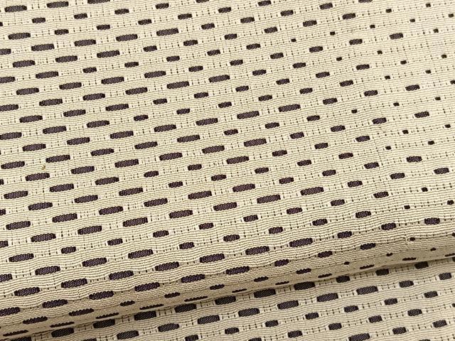 平和屋着物▽上質なお召　単衣　めがね織　横段文　正絹　逸品　BAAY4174hv