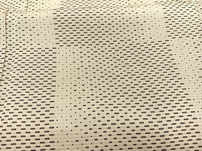 平和屋着物▽上質なお召　単衣　めがね織　横段文　正絹　逸品　BAAY4174hv