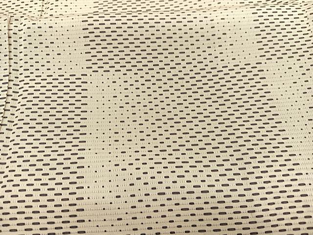 平和屋着物▽上質なお召　単衣　めがね織　横段文　正絹　逸品　BAAY4174hv