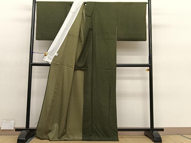 平和屋着物＊夏物　小紋　紗綾形紋紗　霞文　京都きもの友禅扱い　BAAY4179hv