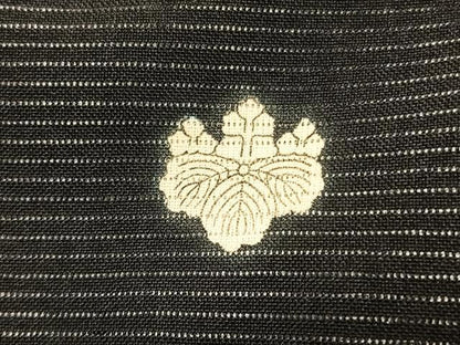 平和屋着物＊夏物　黒留袖　絽　総駒刺繍　流水松文　金糸　洗える着物　BAAY4181hv