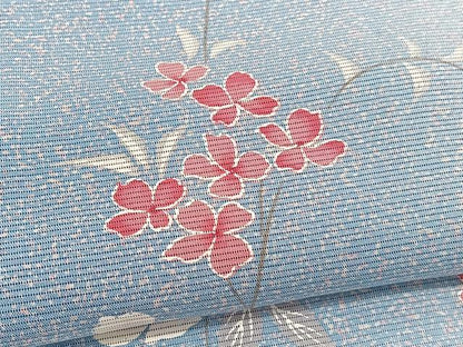 平和屋着物＊夏物　小紋　絽　枝花文　暈し染め　正絹　逸品　未使用　BAAY4185hv