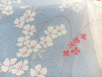 平和屋着物＊夏物　小紋　絽　枝花文　暈し染め　正絹　逸品　未使用　BAAY4185hv