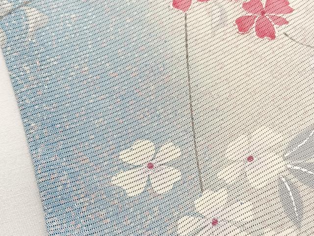 平和屋着物＊夏物　小紋　絽　枝花文　暈し染め　正絹　逸品　未使用　BAAY4185hv