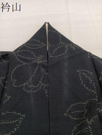 平和屋着物＊夏物　紗紬　椿　正絹　逸品　BAAY4186hv
