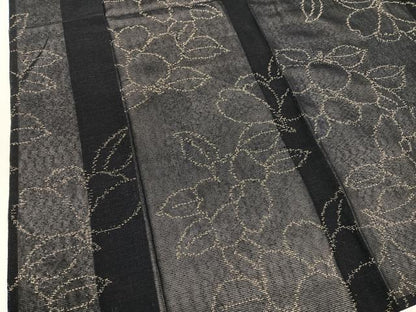 平和屋着物＊夏物　紗紬　椿　正絹　逸品　BAAY4186hv
