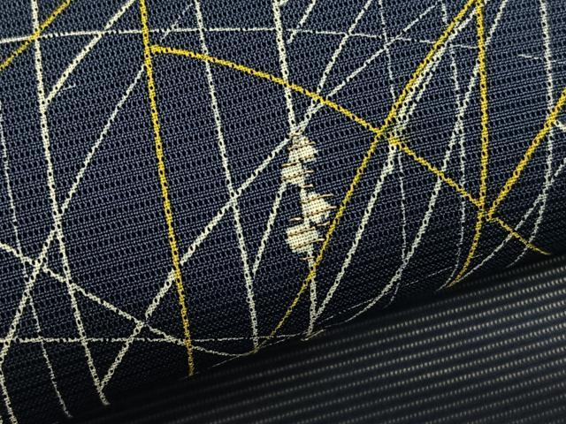 平和屋着物＊夏物　訪問着　絽　刺繍　草葉文　銀糸　正絹　逸品　BAAY4192hv