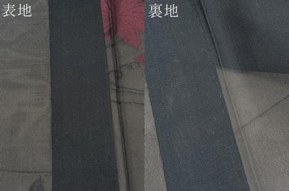 平和屋着物＊夏物　小紋　紗　竜田川　正絹　逸品　BAAY4196hv