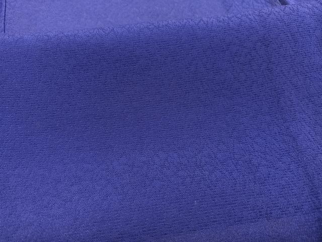 平和屋着物＊夏物　色無地　氷割れ紋紗　鉄紺色　正絹　逸品　BAAY4202hv