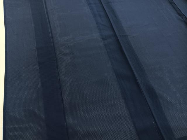 平和屋着物＊夏物　色無地　絽　藍鉄色　正絹　逸品　BAAY4209hv