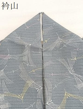 平和屋着物＊夏物　小紋　絽縮緬　松葉文　洗える着物　BAAY4217hv