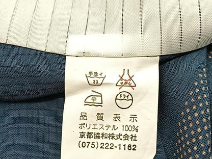 平和屋着物＊夏物　小紋　紗　枝葉文　洗える着物　BAAY4219hv